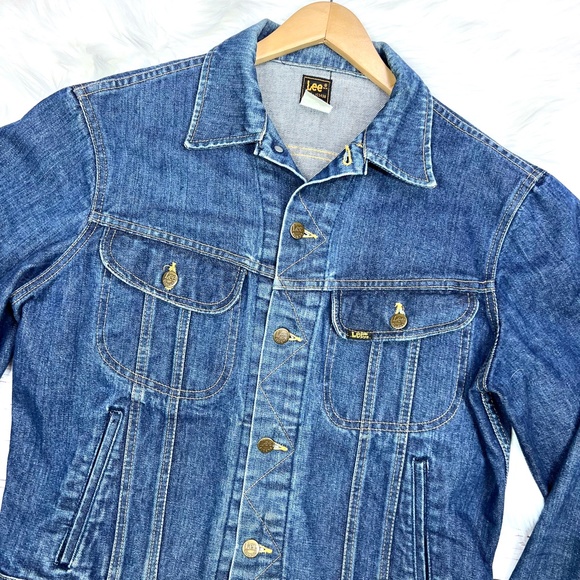 🚫SOLD! VINTAGE |•LEE•| Lee Riders Denim Relaxed Fit Trucker Jean Jacket - Picture 4 of 16